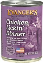 Evangers Chicken Lickin' Dinner Canned Cat Food 12.8oz, Front Can