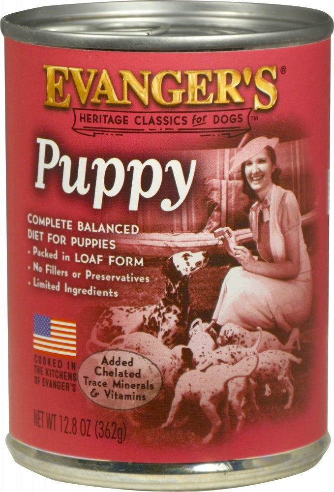 Evangers Classic Puppy Canned Dog Food 12.8oz, Front Can