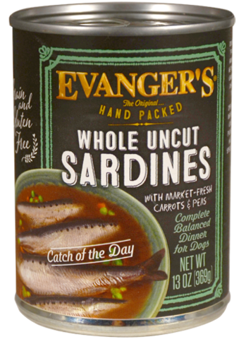 Evanger's Hand Packed Grain Free Catch of the Day Canned Dog Food 13oz, Front Can