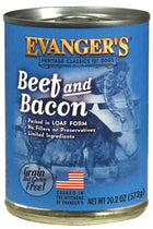 Evangers Classic Beef with Bacon Canned Dog Food 20.2oz, Front of can
