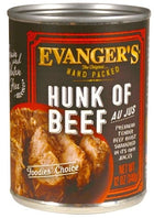 Evangers Hand Packed Hunk of Beef Canned Dog Food 12oz, Front Can