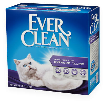 Ever Clean Lightly Scented Extreme Clump Cat Litter 25lb, Front Box