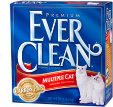 Ever Clean Multiple Cat Litter 25lbs, Front Packaging