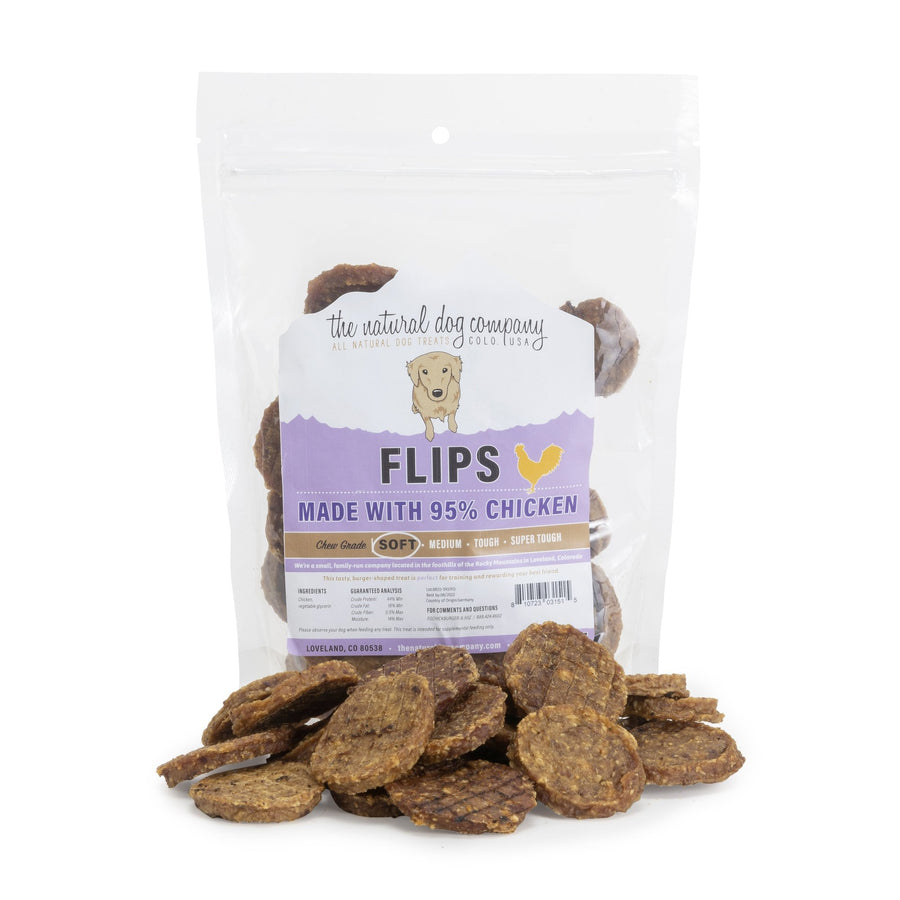 Tuesday's Natural Dog Company Chicken Flips Dog Treat