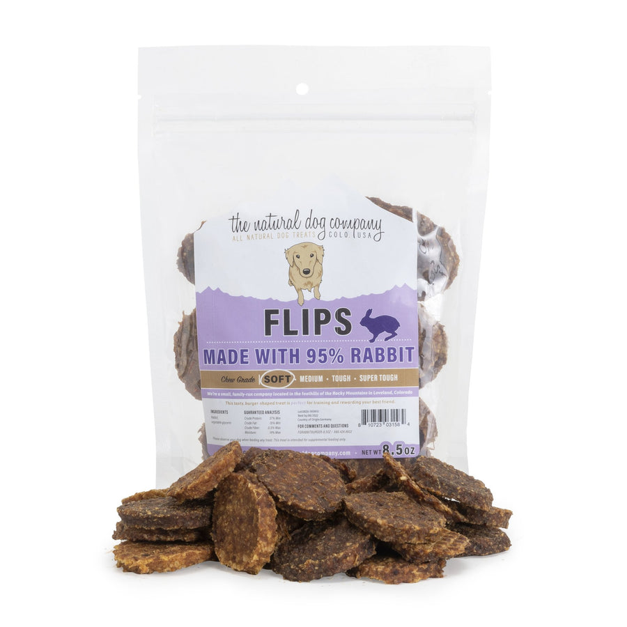 Tuesday's Natural Dog Company Rabbit Flips Dog Treat