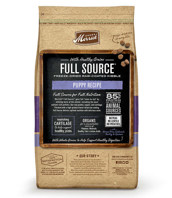 Full Source with Healthy Grains Raw-Coated Kibble Puppy Food