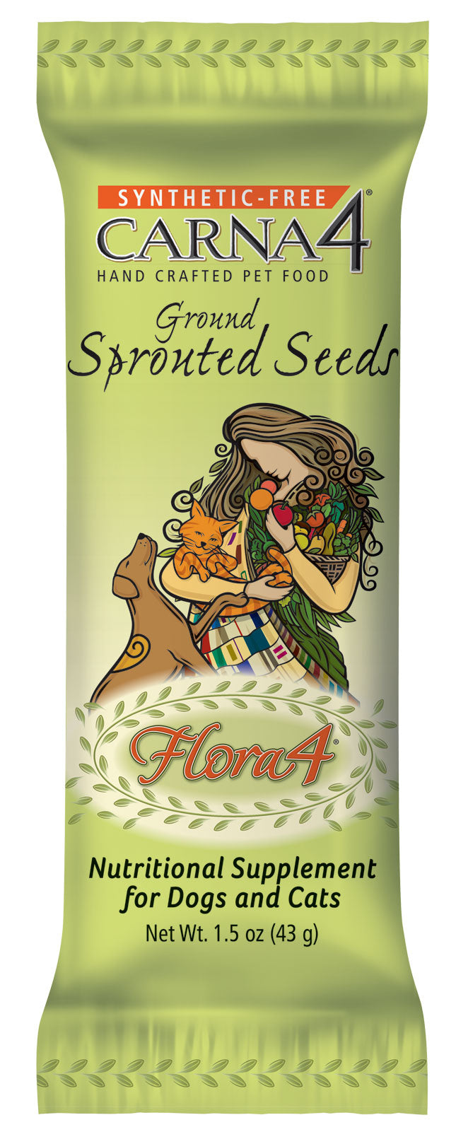 Carna4 Flora4 Ground Sprouted Seeds Food Topper