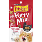 Friskies Party Mix Mixed Grill Crunch Cat Treats, 2.1oz Front Bag