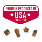 Friskies Party Mix Mixed Grill Crunch Cat Treats, proudly produced in USA facilities