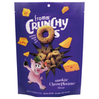 Fromm Crunchy O's Grain Free Smokin' CheesePlosions Dog Treats front of bag.