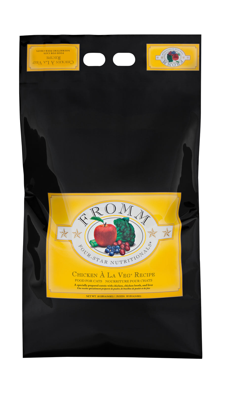 Fromm Four-Star Nutritionals Chicken Ã La Veg Cat Food 10lbs, Front of bag