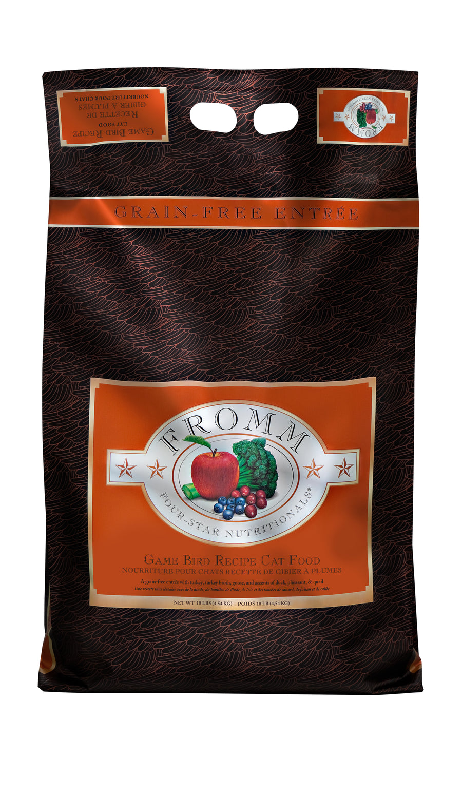 Fromm Four-Star Nutritionals Game Bird Recipe Cat Food 10lbs, Front of bag
