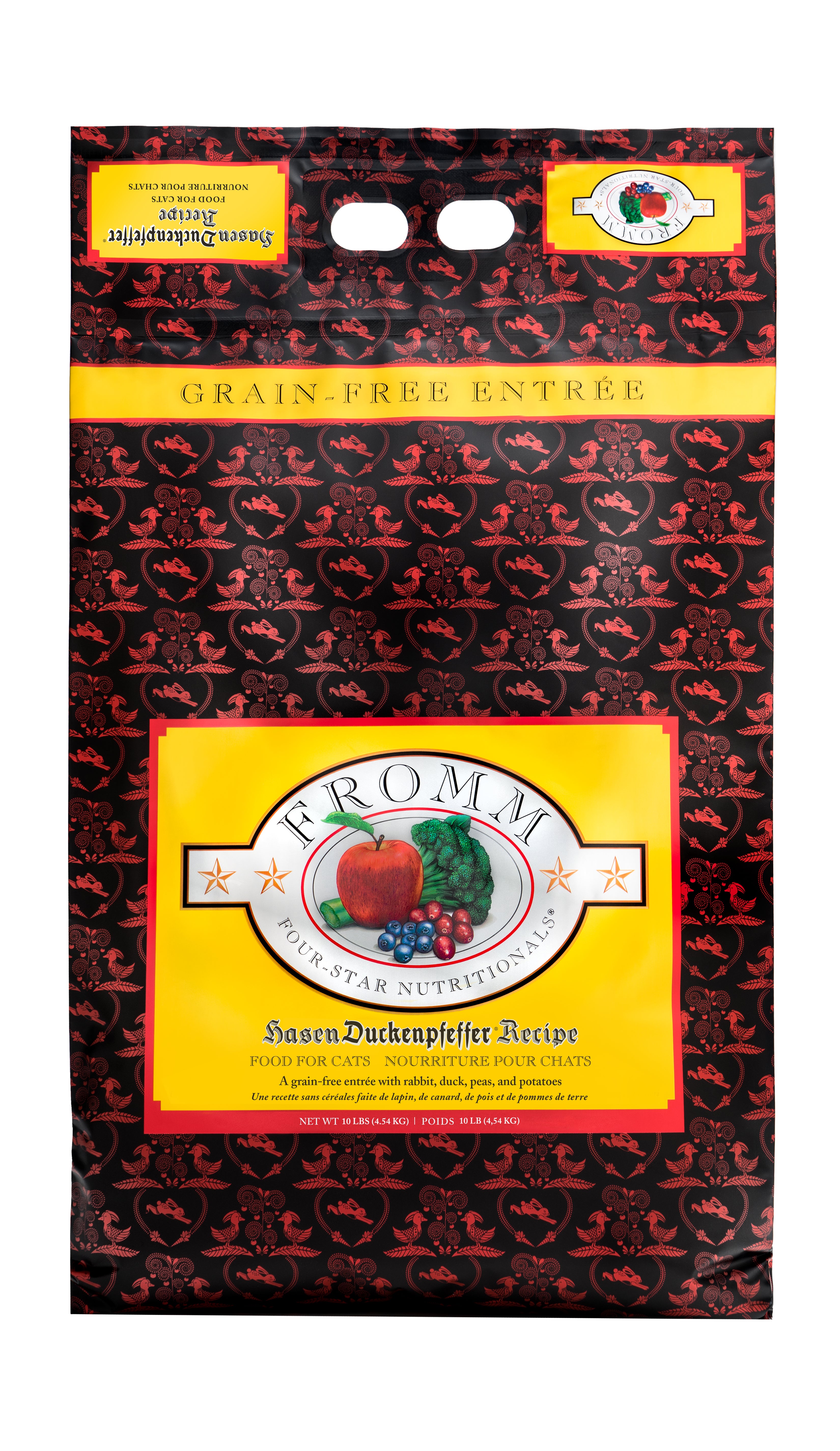 Fromm Four-Star Nutritionals Hasen Duckenpfeffer Cat Food 10lbs, Front of bag