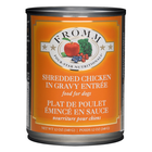 Fromm Four-Star Nutritionals Shredded Chicken in Gravy Entree Food for Dogs front of can.