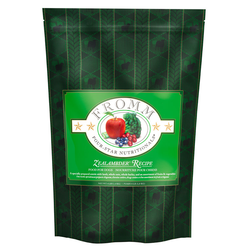 Fromm Four-Star Nutritionals Zealambder Food for Dogs front of bag. 