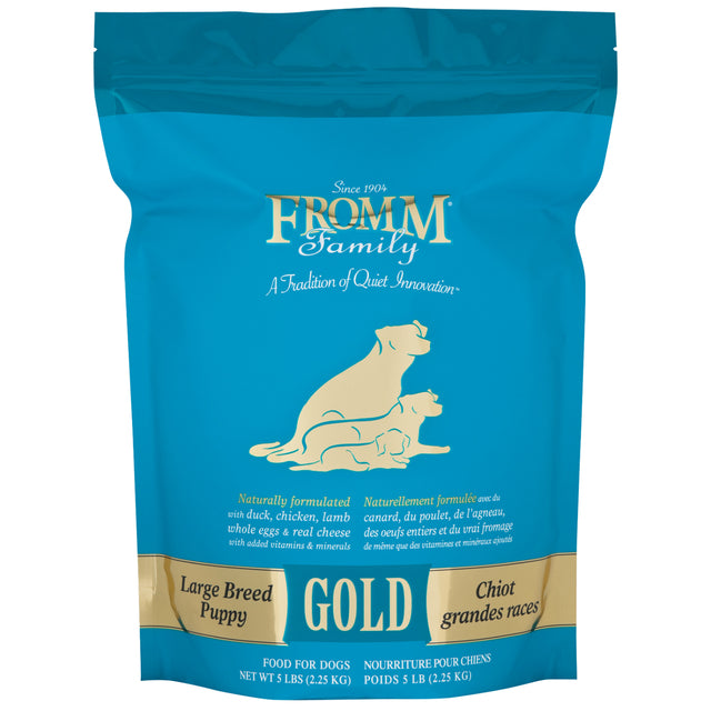 Fromm Large Breed Puppy Gold Food for Dogs front of bag.