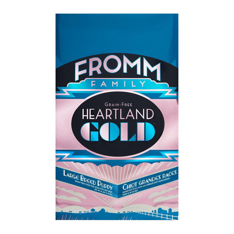 Fromm Heartland Gold Large Breed Puppy Food for Dogs front of bag.
