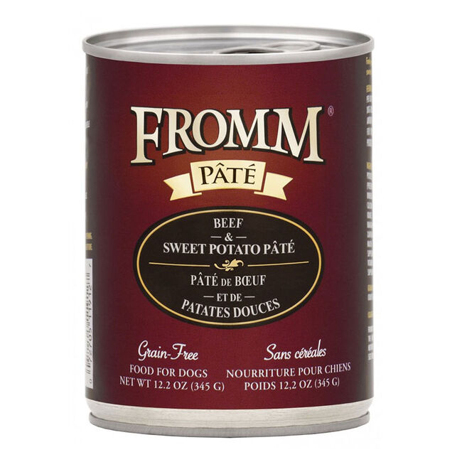 Fromm Pate Beef & Sweet Potato Pate Food for Dogs front of can.