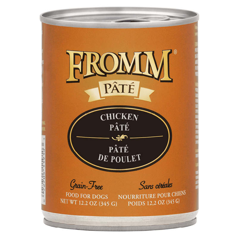 Fromm Chicken Pâté Canned Food for Dogs front of can.