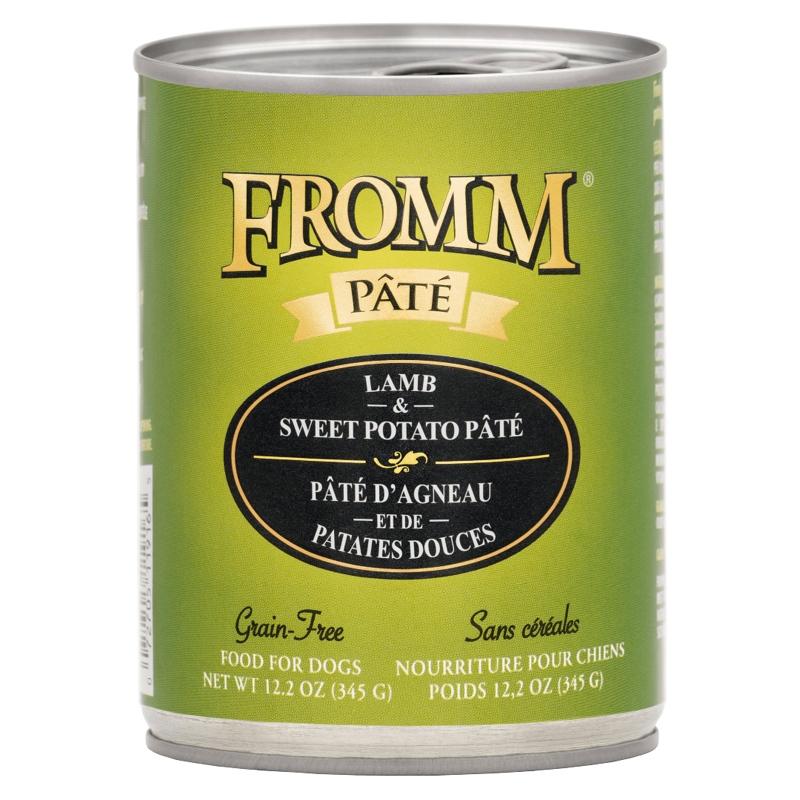 Fromm Pate Lamb & Sweet Potato Pate Food for Dogs front can.