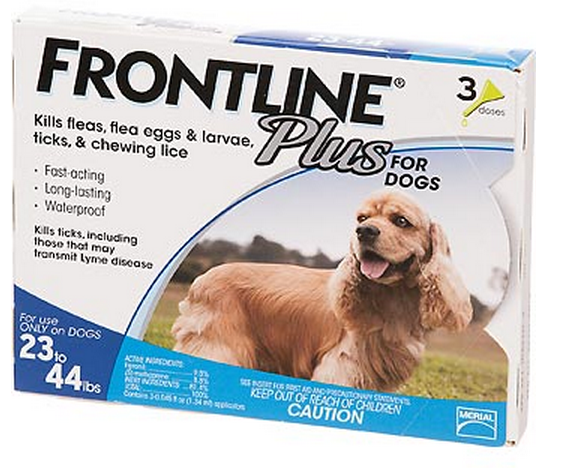 Frontline Plus for Medium Dogs 3 Doses Front Packaging