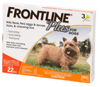 Frontline Plus for Small Dogs and Puppies 22lbs, Front Box