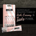 Fussie Cat Puree Tuna & Salmon Cat Treat 14g,  individually wrapped tubes of rich, creamy and tasty puree