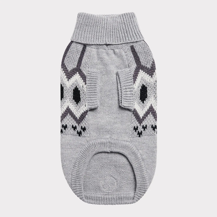 GF Pet Heritage Sweater Gray for Dogs Front Full View