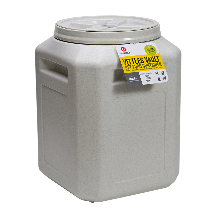 Gamma2 Outback Vittles Vault Pet Food Container 50lb+, Front Side Container