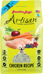 Grandma Lucy's Artisan Grain Free Chicken Freeze Dried Dog Food 5lbs, Front Bag