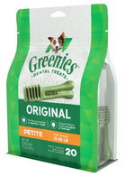 Greenies Petite Original Dental Dog Chews 12oz, Front Packaging