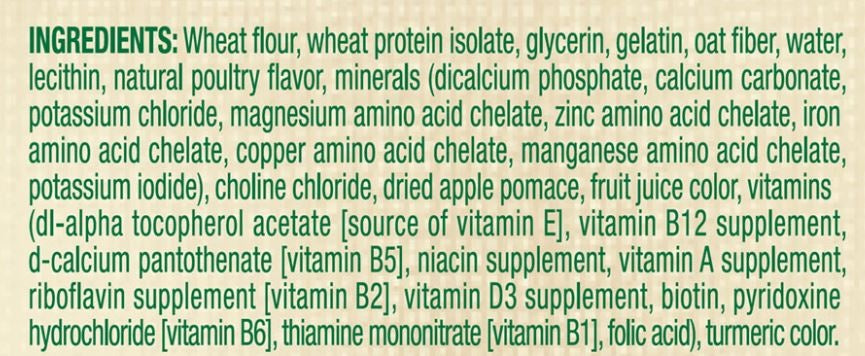 Greenies Teenie Original Dental Dog Chews, Ingredients