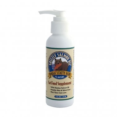 Grizzly Salmon Oil Supplement for Cats 4floz, Front Packaging
