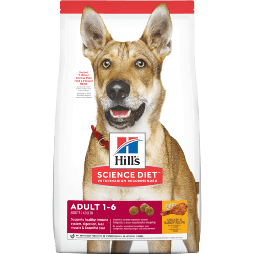 Hill's Science Diet Adult Chicken & Barley Recipe Dry Dog Food, Front Bag