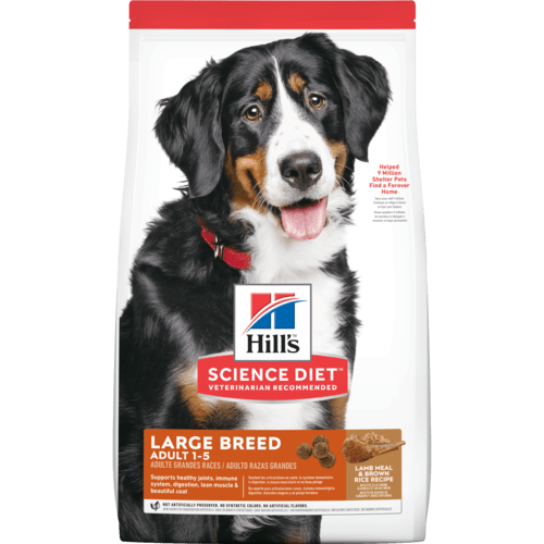 Hill's Science Diet Adult Large Breed Lamb Meal & Brown Rice Recipe Dry Dog Food, Front Bag