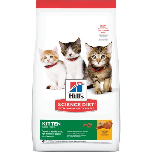 Hill's Science Diet Kitten Chicken Recipe Dry Cat Food, Front Bag