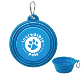Loving Pets Blue Bella Roma Travel Double Diner Bowl - Small