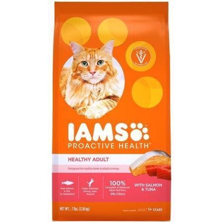 Iams ProActive Health Original with Salmon and Tuna Dry Cat Food, Front  Packaging