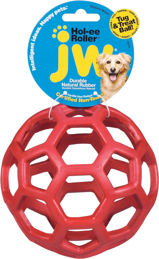 JW Pet Hol-ee Roller Dog Toy Red