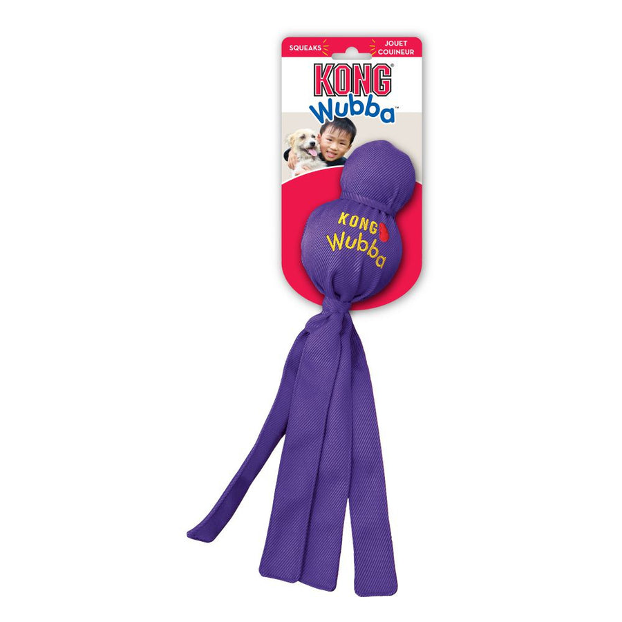 KONG Wubba Classic Dog Toy Purple, Front Packaging