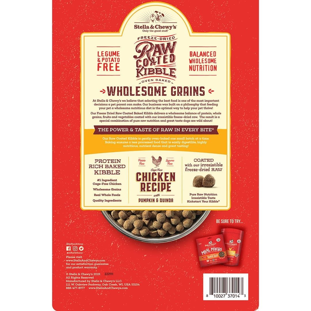 Stella & Chewy's Freeze Dried Raw Coated Wholesome Grains Chicken Recipe Dry Dog Food