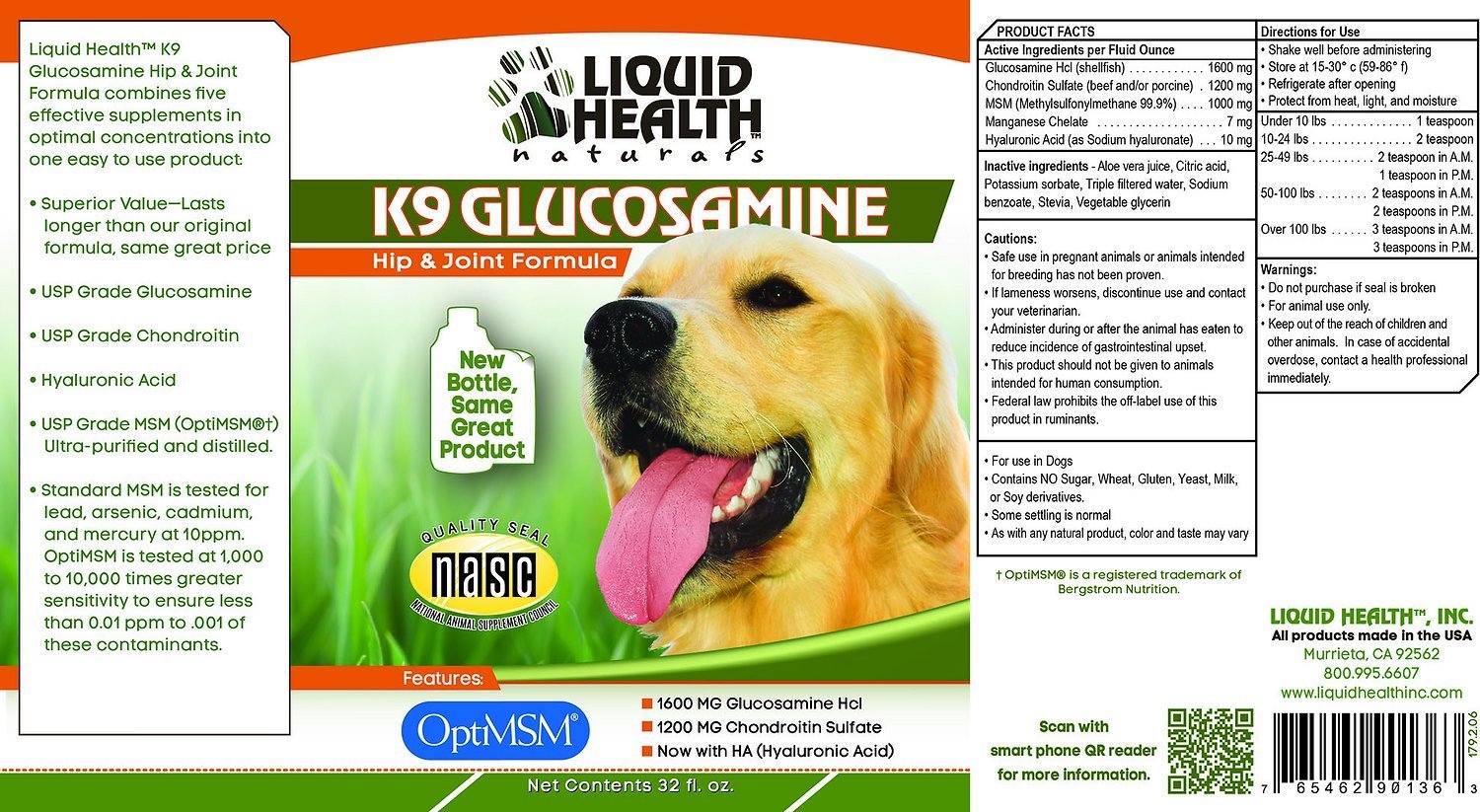 Liquid Health Naturals K9 Glucosamine