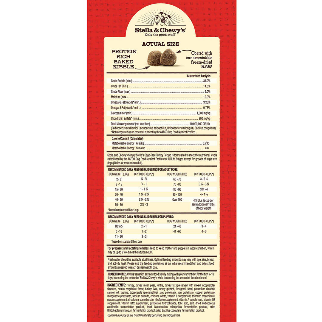 Stella & Chewy's Limited Ingredient Raw-Coated Turkey Dry Dog Food