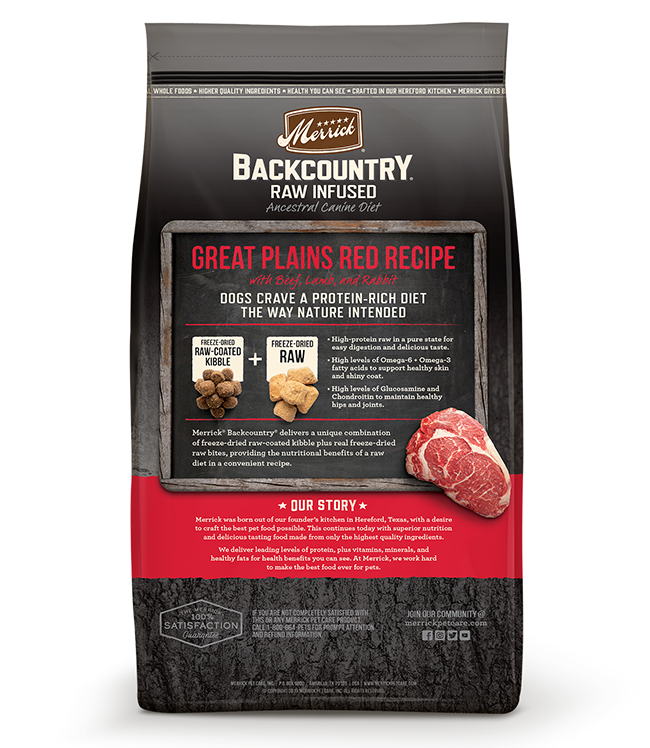Merrick Backcountry Great Plains Raw Infused Dog Food