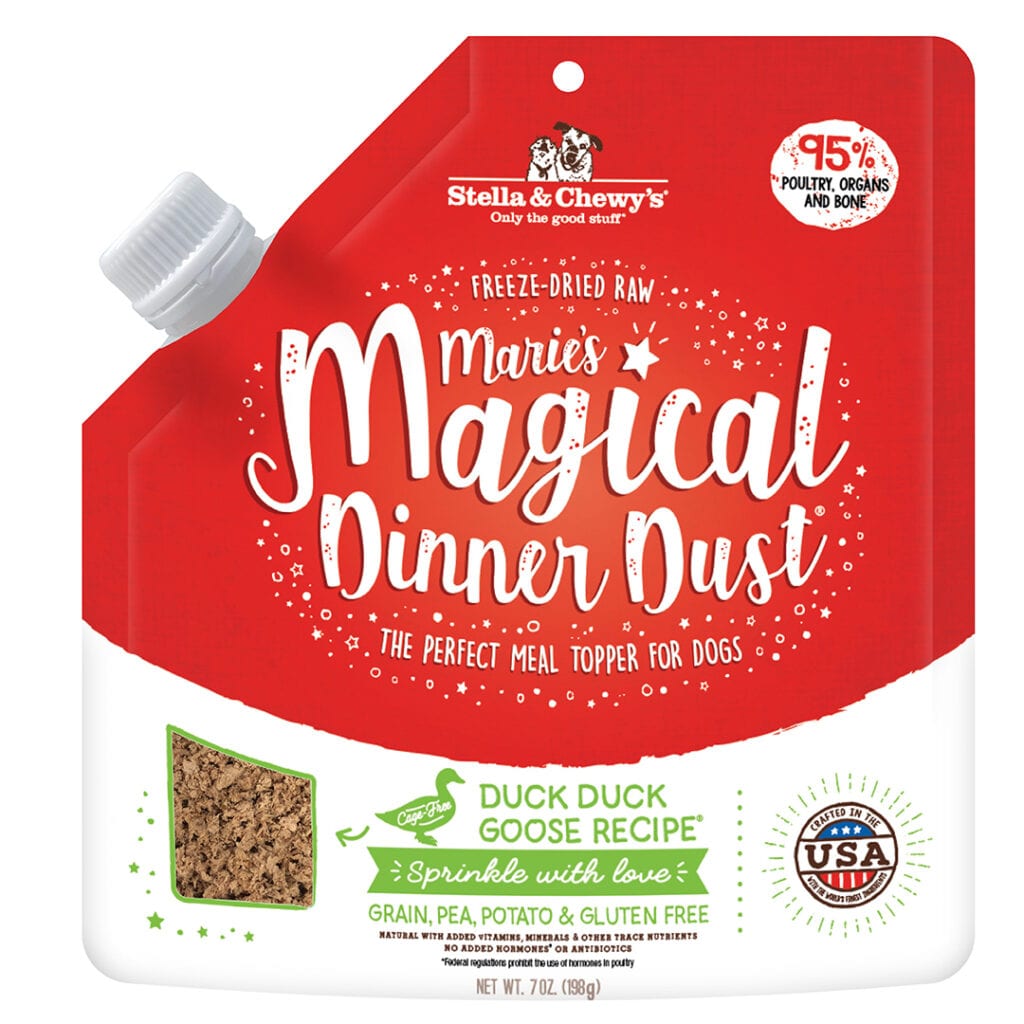 Stella & Chewy's Marie's Magical Dinner Dust Freeze Dried Meal Topper Duck Recipe for Dogs