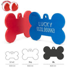 My Family Pet Tags Black Bone, Sizes in Small, Big and XL