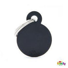 My Family Pet Tags Black Circle, Blank Tag