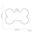 My Family Pet Tags Blue Bone Small size, 3cm x 1.9cm
