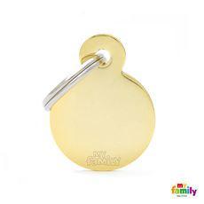 My Family Pet Tags Gold Circle Blank
