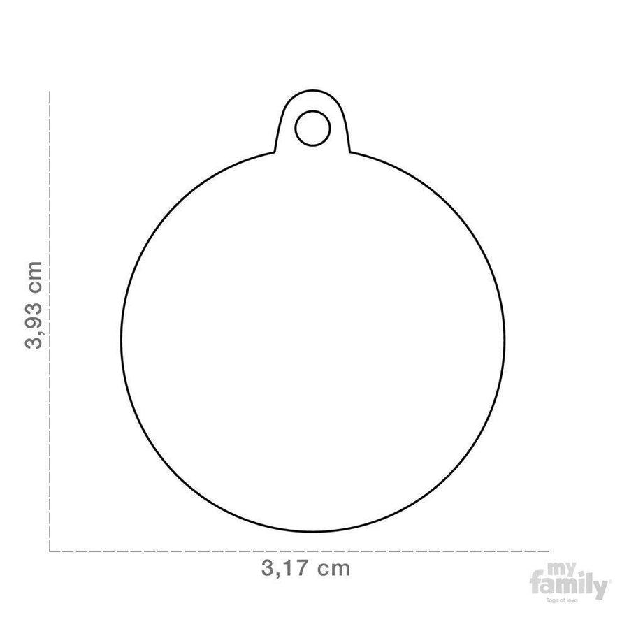 My Family Pet Tags Gold Circle Large, 3.17cm x 3.93cm